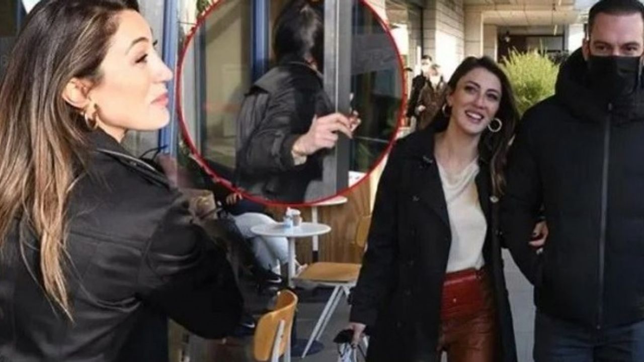 Magazincileri gören Merve Oflaz kapıya sıkıştı