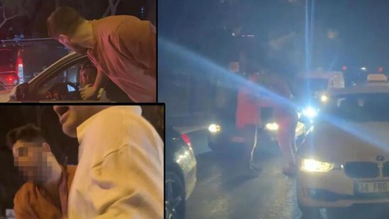 Taksim’de trafikte maganda saldırısı