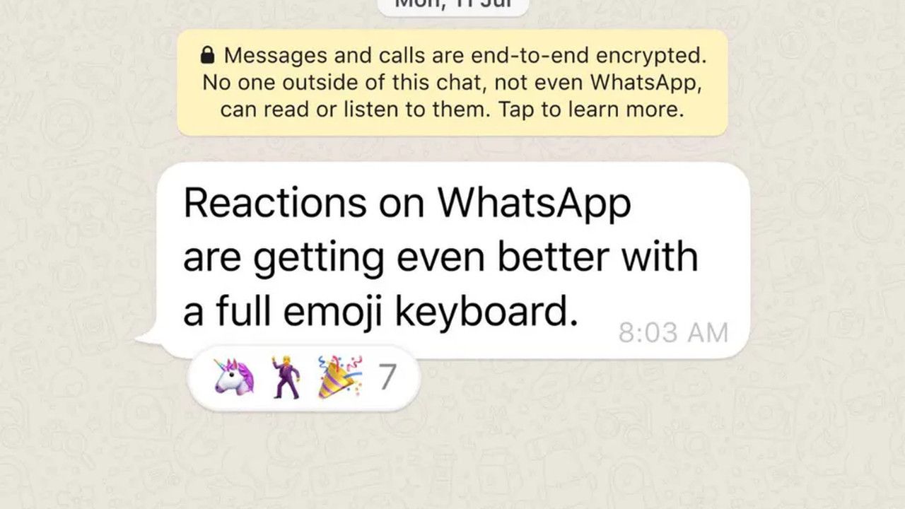 WhatsApp mesajlara emoji ile cevap verme özelliğini güncelledi!