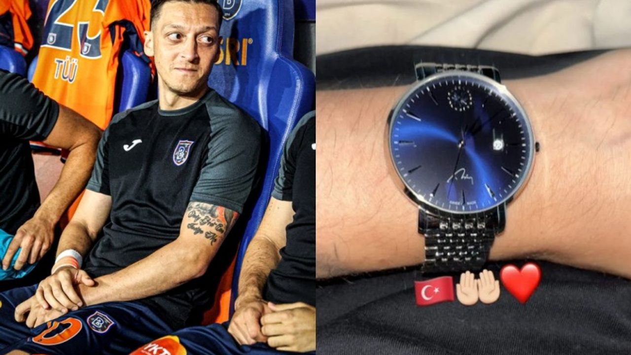 Mesut Özil'e Cumhurbaşkanı Erdoğan imzalı kol saati