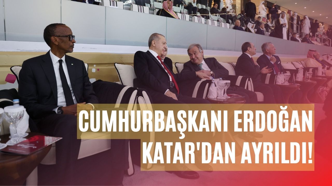 Cumhurbaşkanı Erdoğan 2022 FIFA Dünya Kupası'nın açılışı için gittiği Katar'dan ayrıldı