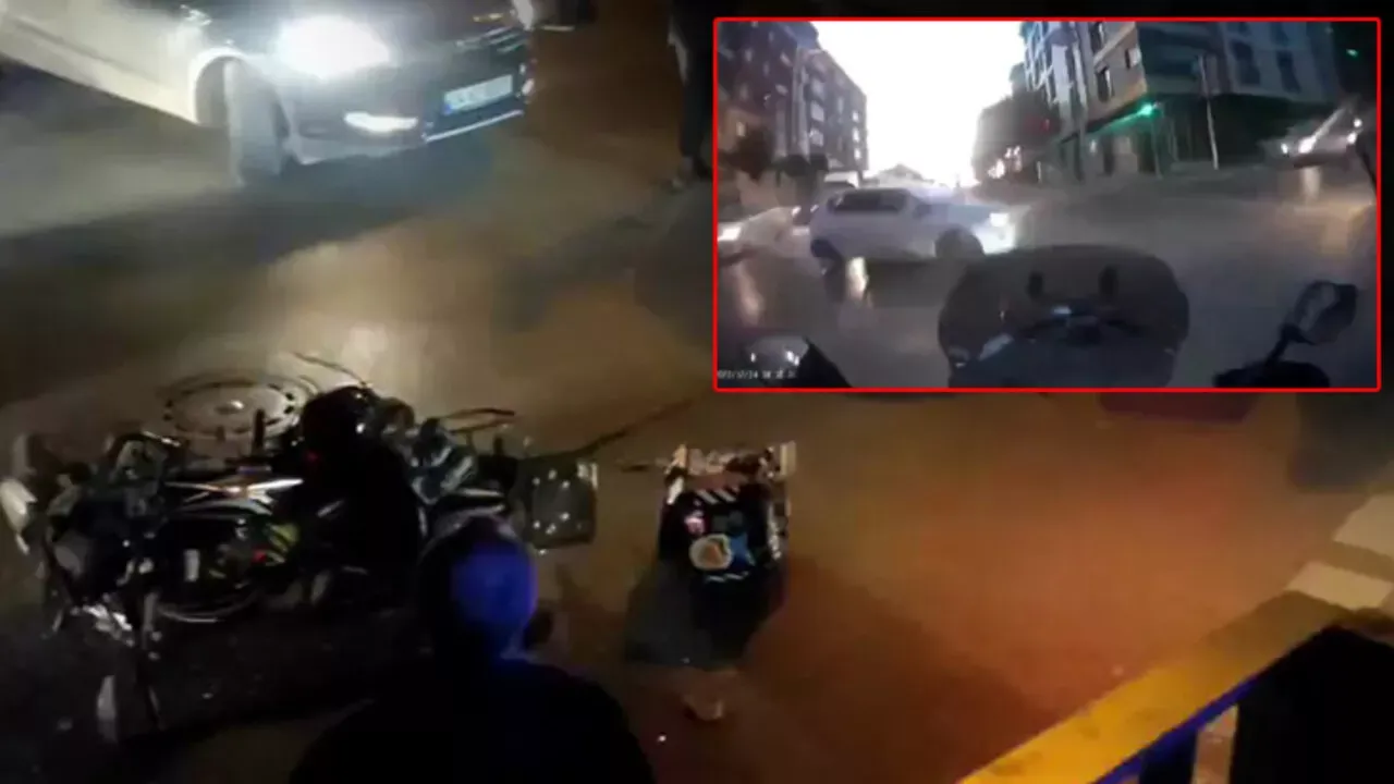 İstanbul Bayrampaşa'da otomobile çarpan motosikletli ağır yaralandı