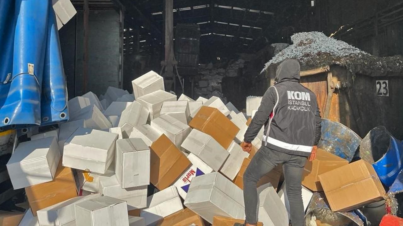 İstanbul'da 123 ton kaçak sigara alkol ve tütün ele geçirildi