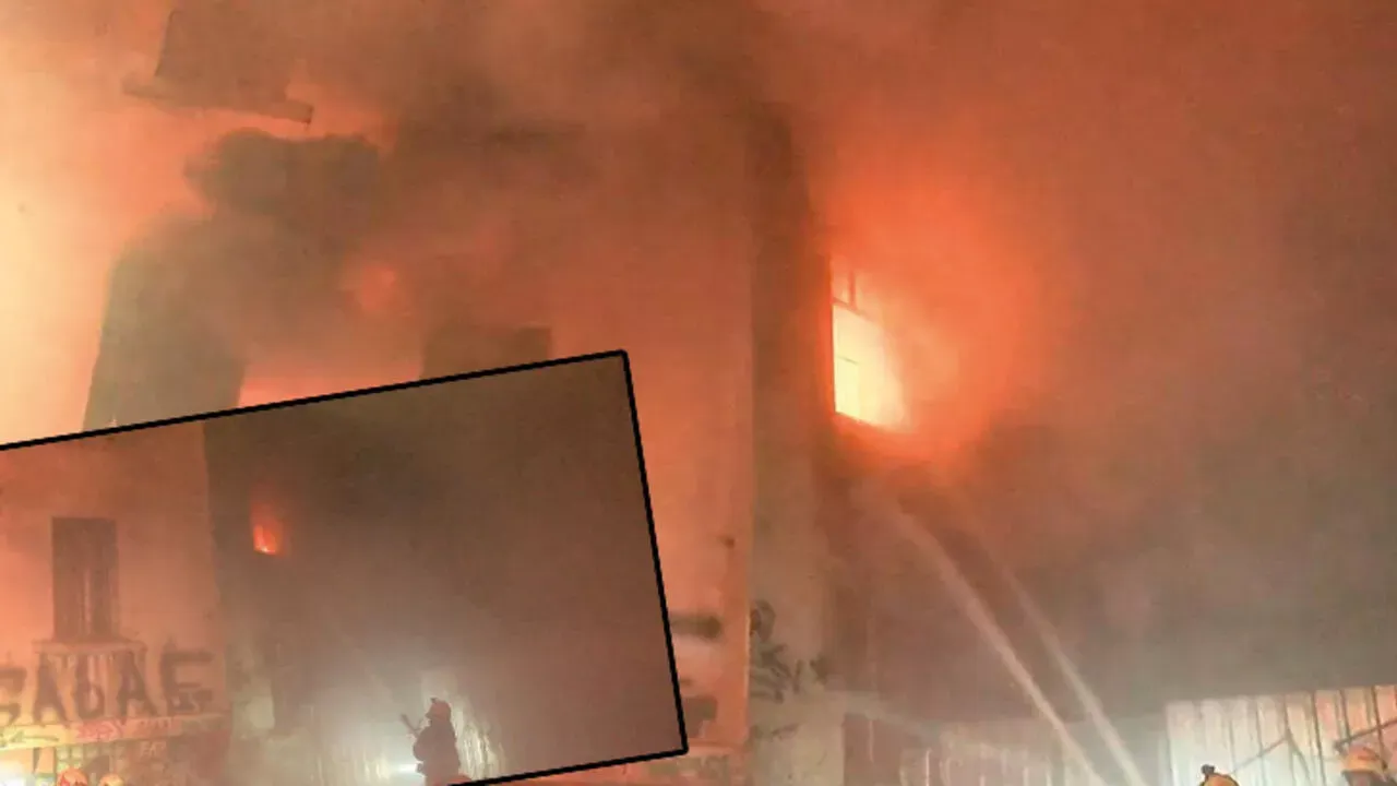 İstanbul Beyoğlu'nda metruk binada yangın! Mahsur kalan olduğu iddia ediliyor