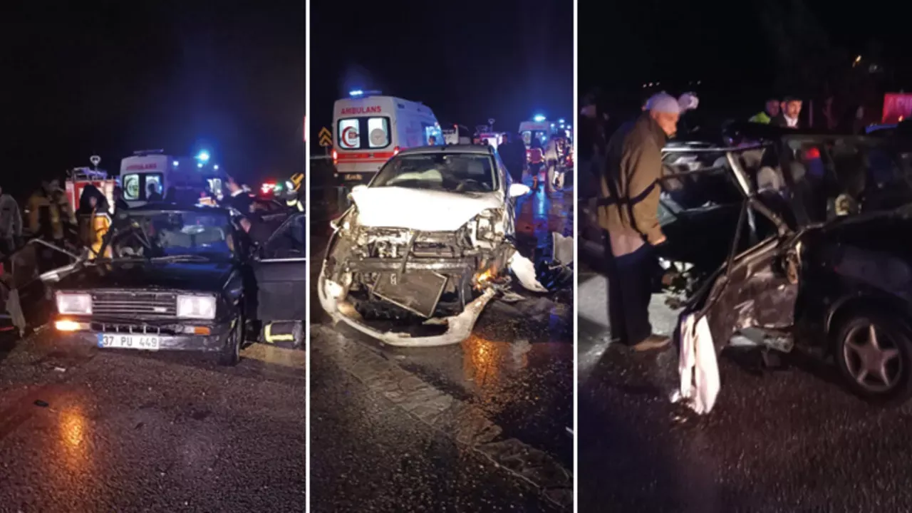 Amasya Merzifon'da zincirleme kaza! 2 ölü, 8 yaralı