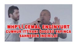 MHP Milletvekili Cemal Enginyurt sahneden indirildi