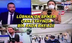 Lübnan'da bir televizyon muhabiri canlı yayın sırasında bayıldı