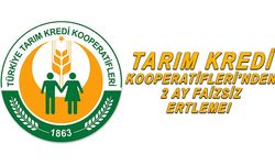 Tarım Kredi Kooperatifleri'nden 2 ay faizsiz erteleme