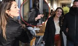 Magazincileri gören Merve Oflaz kapıya sıkıştı