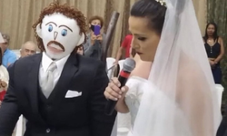 Brezilya'da bir kadın bez adamla evlendi!