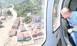 Bakan Soylu Bozkurt’ta helikopterle incelemelerde bulundu