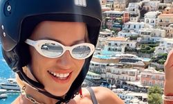 Burcu Esmersoy İtalya'yı motorla geziyor
