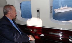 Cumhurbaşkanı Erdoğan havadan TCG Anadolu'yu inceledi