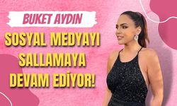 Buket Aydın dekolteli elbisesiyle sosyal medyayı salladı!