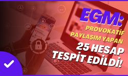 EGM'den açıklama! Provokatif içerikli paylaşım yapan 25 hesap tespit edildi