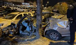 Isparta'da otomobil ağaca çarptı! 2 yaralı