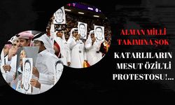 Katarlıların Mesut Özil fotoğraflı protestosu!
