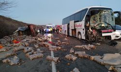 Tekirdağ'da kamyon ile otobüs çarpıştı! Çok sayıda yaralı var