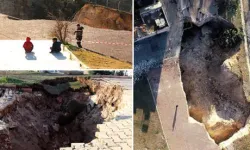 Depremin etkisi ile Gaziantep’te 3 dev çukur oluştu