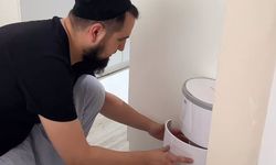 Yeni doğum yapan eşine ev işlerinde yardım eden kocanın videosu viral oldu