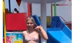 Aleyna Tilki çocuk havuzunda coştu