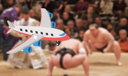 Sumo güreşçilerini taşıyan uçak ağırlıktan havalanamadı