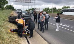 Çorlu'da otomobil takla attı: 1 yaralı