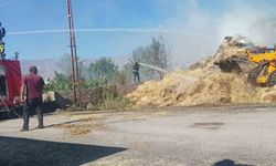Erzincan'da samanlık alanda yangın çıktı!
