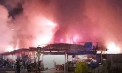 Malatya'da Konteyner çarşıda büyük yangın