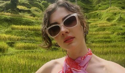 Oyuncu Burcu Özberk'in Bali pozları