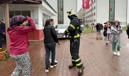Düzce'de doğal gaz kokusu nedeniyle yurttaki öğrenciler tahliye edildi