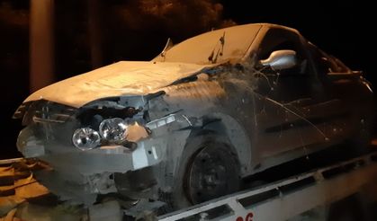 Bolu Mudurnu'da otomobil defalarca takla attı! 2 yaralı