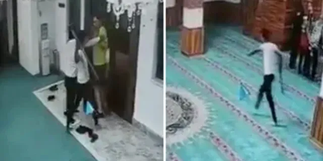 Antalya'da camiye kazma ile giren turist sınırdışı edildi