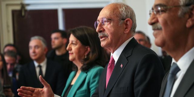 CHP Genel Başkanı Kemal Kılıçdaroğlu HDP Eş Genel Başkanları Buldan ve Sancar'la Ortak Basın Toplantısı Düzenledi