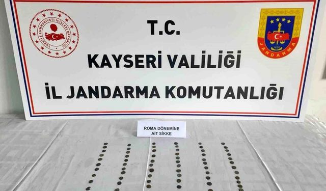 Kayseri'de 67 sikke ele geçirildi: 1 gözaltı
