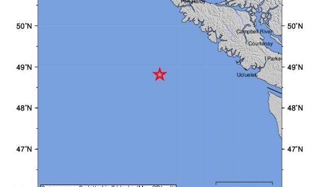 Kanada açıklarında 6.4 büyüklüğünde deprem