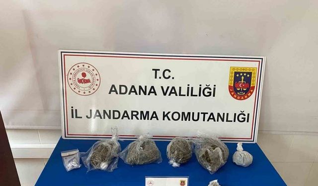 Adana’da 2 kilo 700 gram esrar ele geçirildi