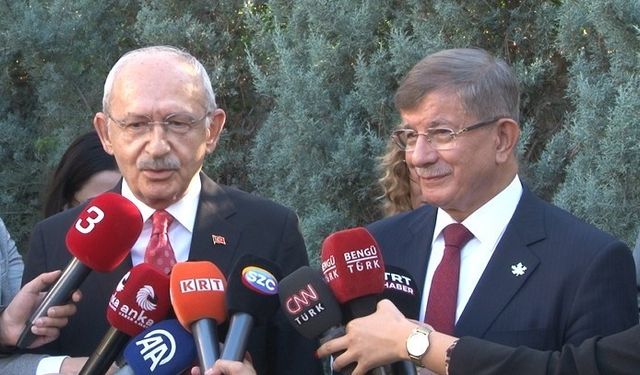 Ahmet Davutoğlu’ndan Kemal Kılıçdaroğlu’na ziyaret