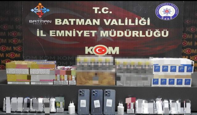 Batman’da 290 paket kaçak sigara ele geçirildi