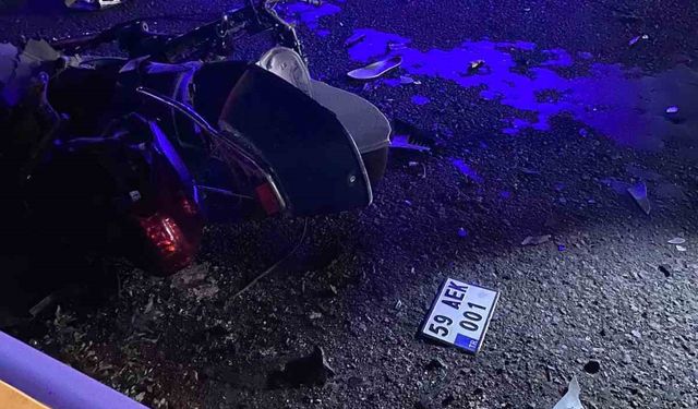 Tekirdağ'da motosiklet sürücüsü hayatını kaybetti