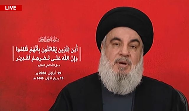 Hizbullah Genel Sekreteri Nasrallah: Düşman, tüm kırmızı çizgileri aştı