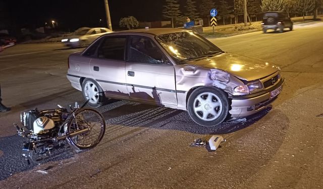 Konya’da otomobil ile motosiklet çarpıştı: 2 yaralı