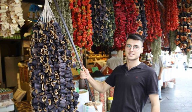 Patlıcan, kabak ve biber kurutmalıkları görsel şölen sunuyor