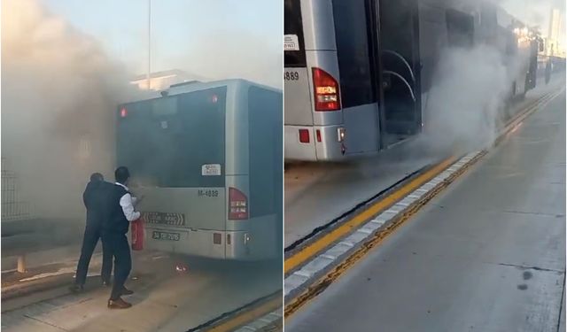 İstanbul Avcılar'da metrobüs yangını