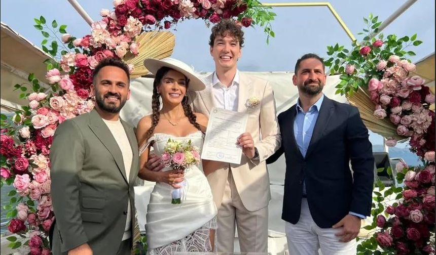 Ebru Şahin Cedi Osman nikahından ilk kareler