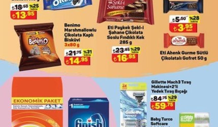 Her hafta olduğu gibi bu hafta da 7’den 70’e pek çok ürünü indirimli olarak şubelerinde satışa çıkaracağını açıkladı.