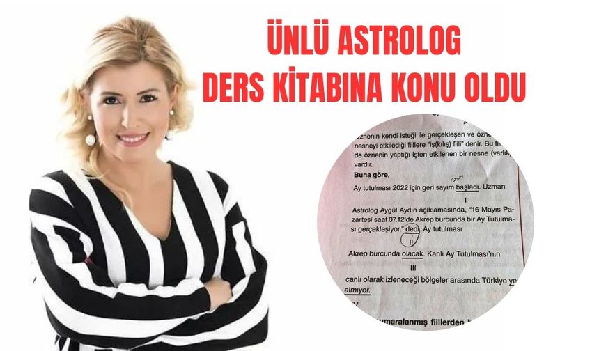 Astrolog Aygül Aydın ders kitabına konu oldu