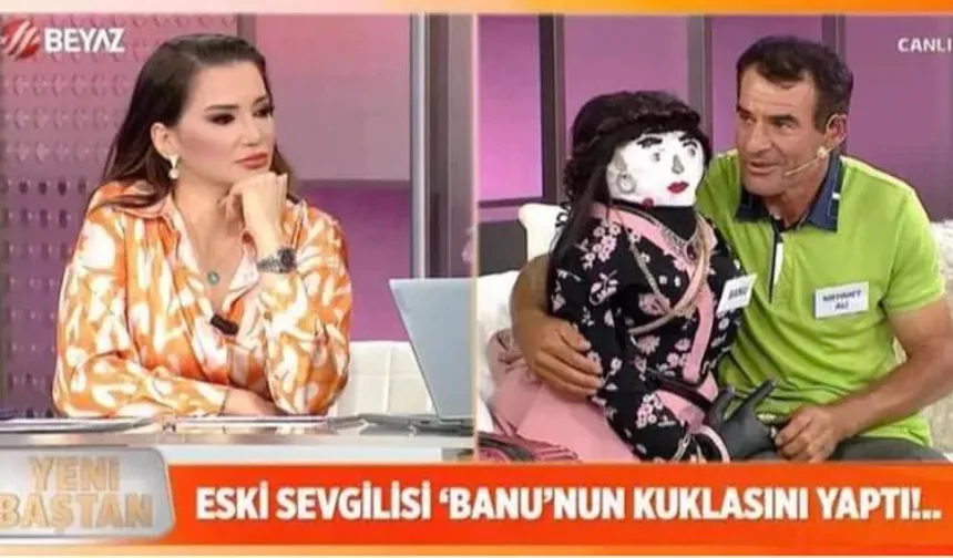 Eski sevgilisi Banu'nun kuklasını yaptı, şimdi ona sarılıyor!