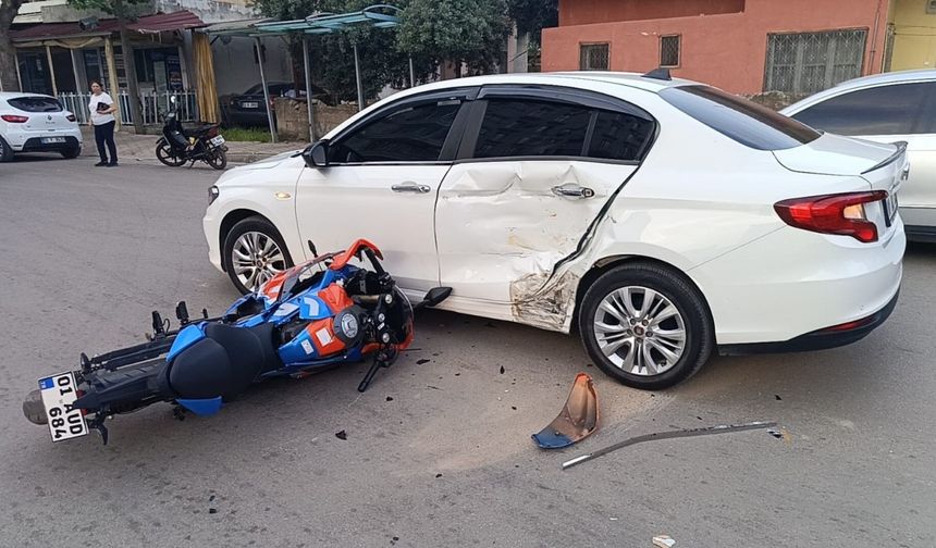 Adana Kozan'da motosiklet kazasında 1 kişi yaralandı