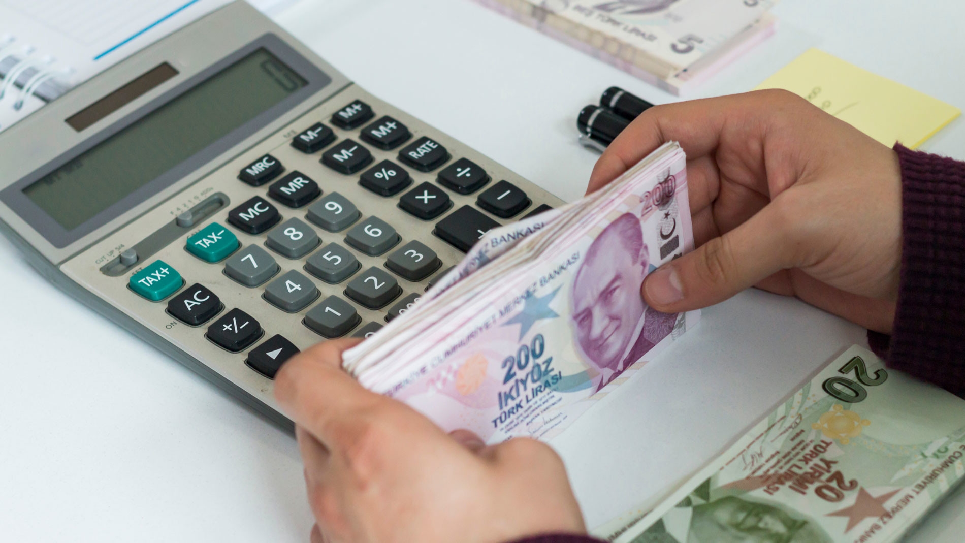 türk lirası para tl hesap makinesi